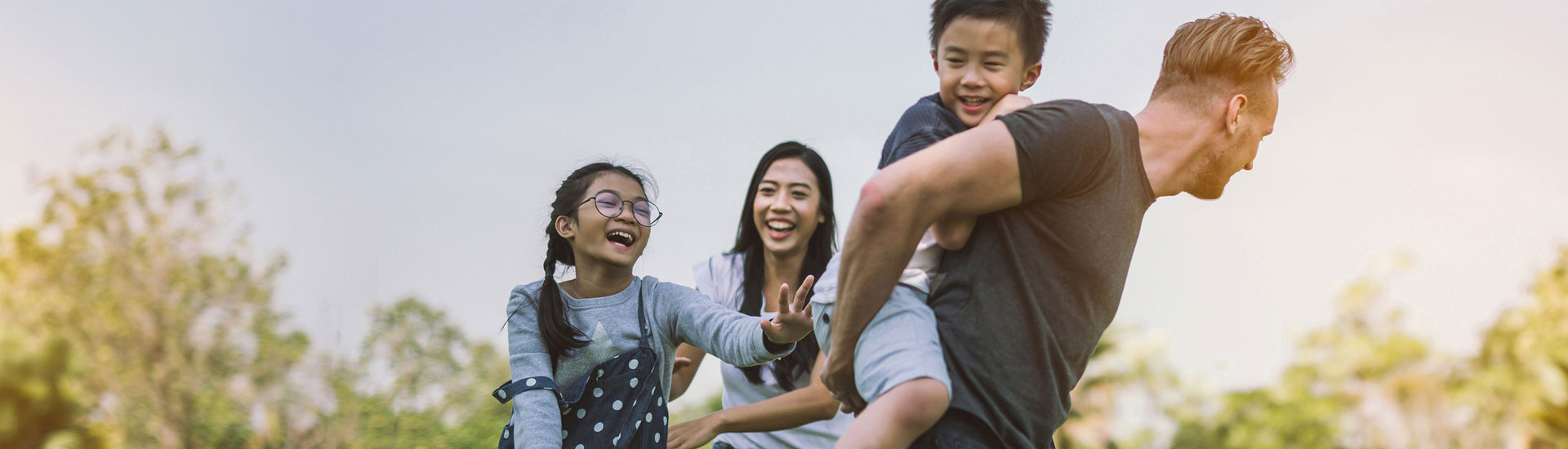 family playing and having fun