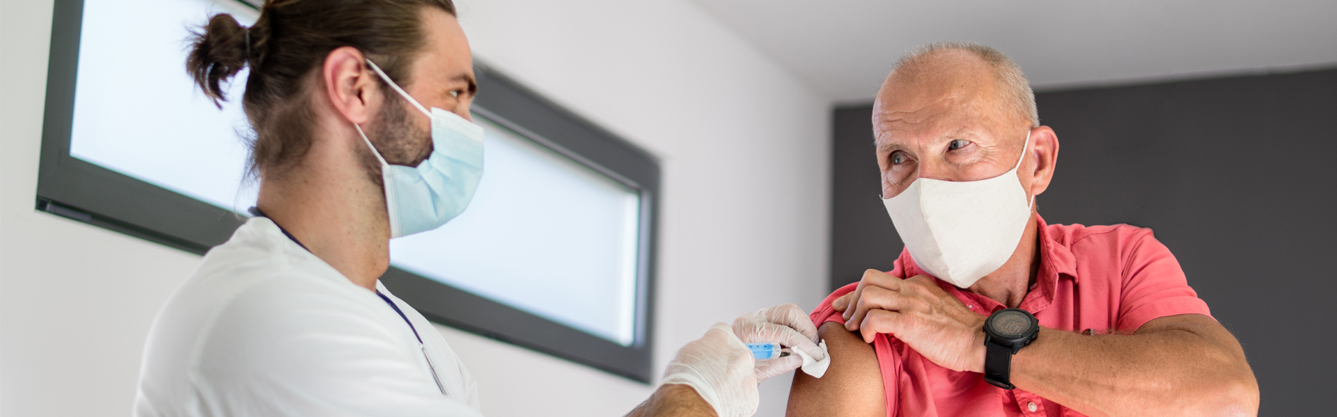 Patient receiving vaccine