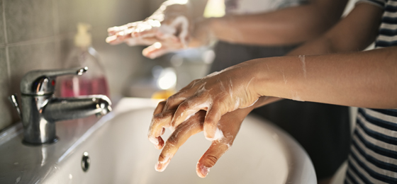 Washing hands