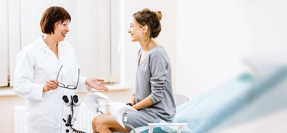 Doctor examining patient