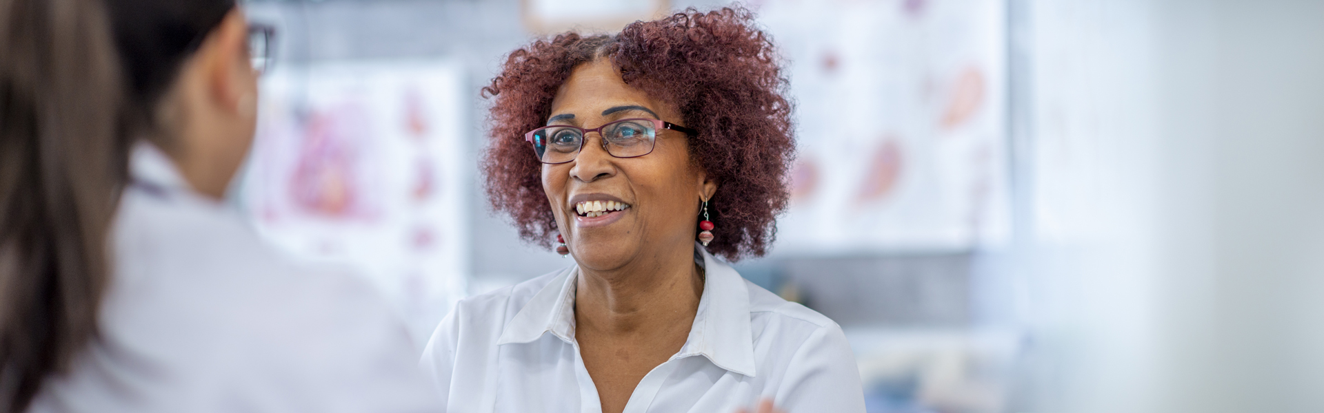 woman red hair smiling